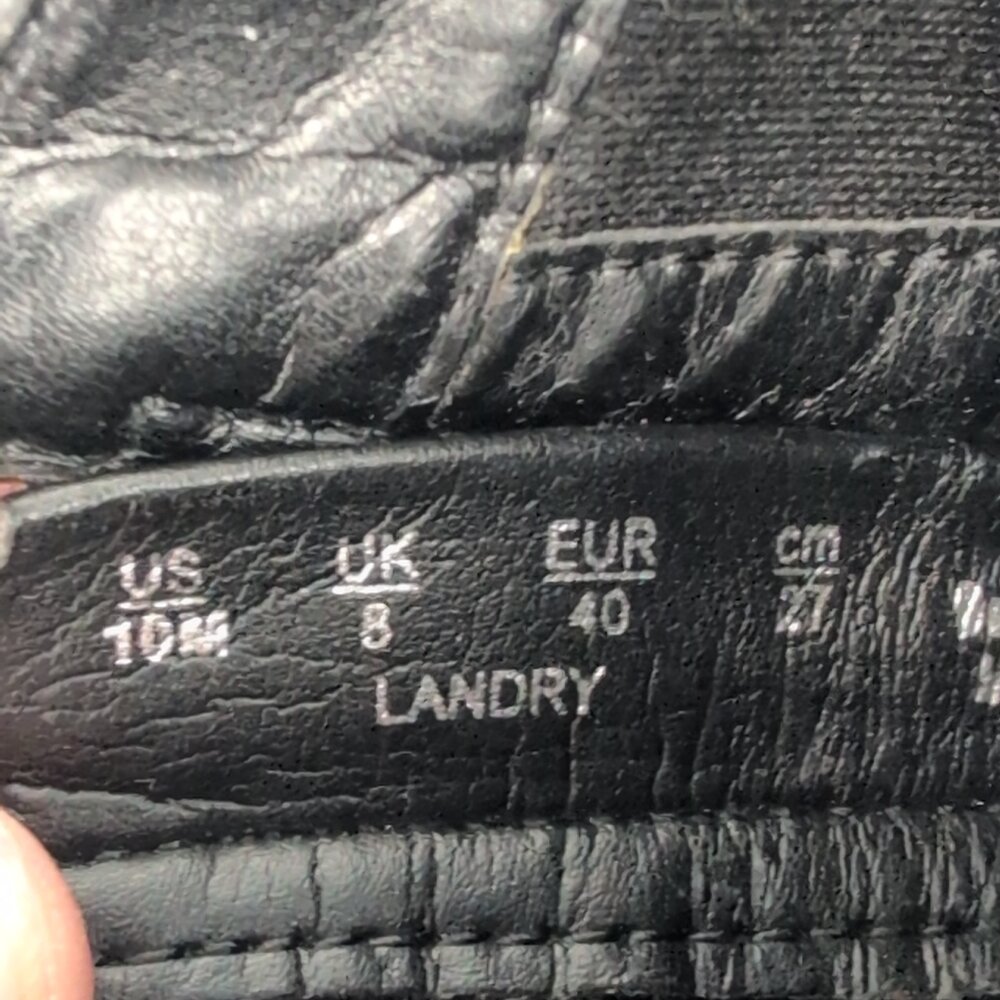 Naturalizer Black Leather Wedge Ankle Booties Size 10 - Picture 5 of 10